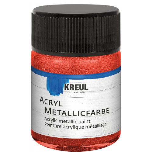 Akrylová barva metalická KREUL 50 ml ČERVENÁ