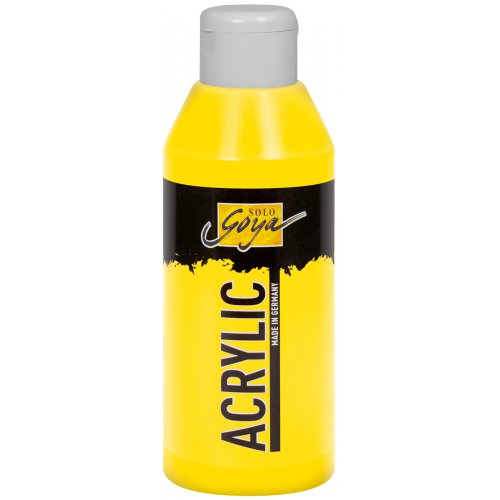 Akrylová barva SOLO GOYA 250 ml SVĚTLE ŽLUTÁ