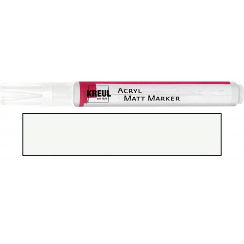 Akrylový fix matný KREUL medium BÍLÁ