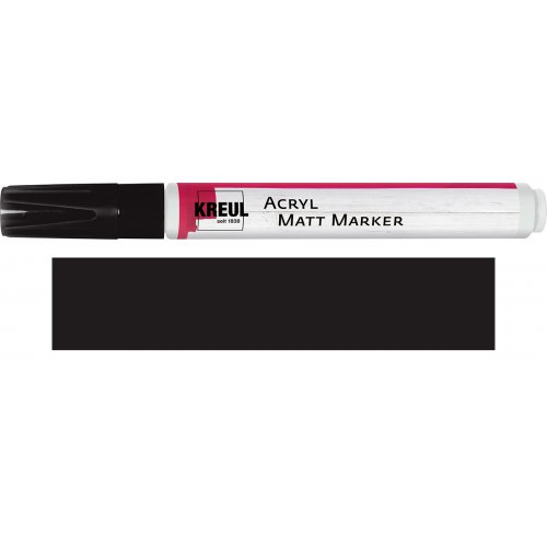 Akrylový fix matný KREUL medium ČERNÁ