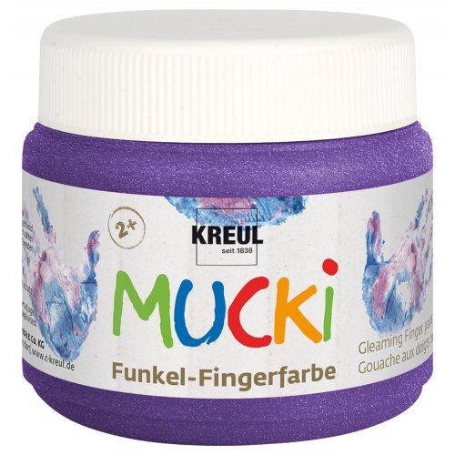 Prstová barva MUCKI 150 ml  TŘPYTIVÁ FIALOVÁ