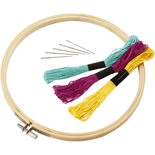 Dřevěný vyšívací rám průměr 20 cm - obrázek