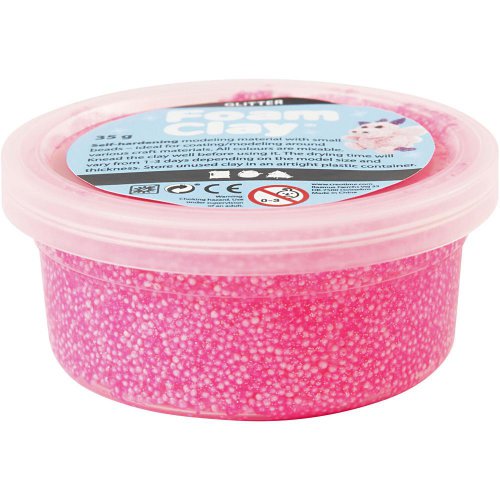 Samotvrdnoucí modelovací pěnová kuličková hmota Foam Clay 35g RŮŽOVÁ TŘPYTIVÁ - CC788820_a.jpg