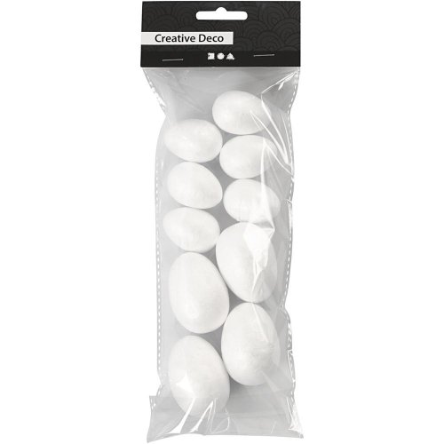 Polystyrenové vajíčko BÍLÉ 3,5 + 5 cm - 10 ks v balení - CC54309_b.jpg