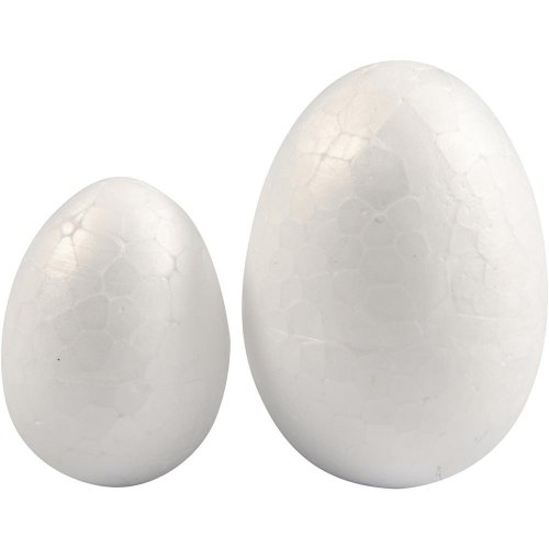 Polystyrenové vajíčko BÍLÉ 3,5 + 5 cm - 10 ks v balení