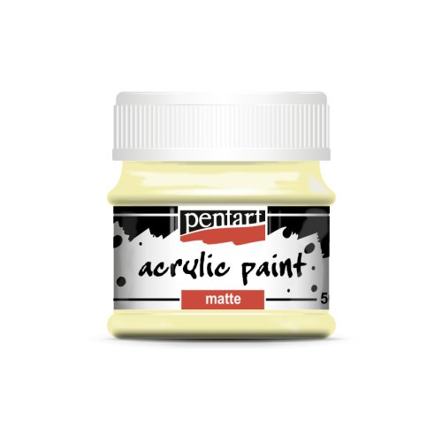Akrylová barva matná PENTART 50 ml MÁSLOVÁ ŽLUTÁ