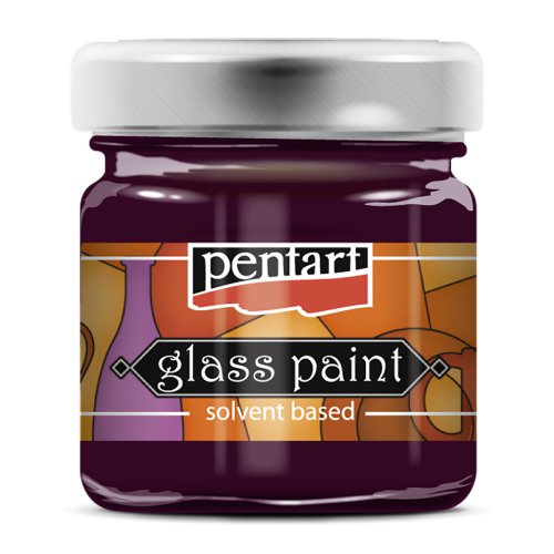 Barva na sklo nevypalovací PENTART 30 ml KARMÍNOVÁ