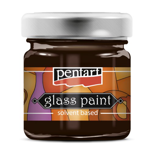 Barva na sklo nevypalovací PENTART 30 ml HNĚDÁ