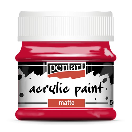 Akrylová barva matná PENTART 50 ml ČERVENÁ