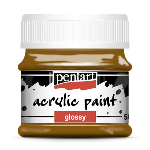 Akrylová barva lesklá PENTART 50 ml SVĚTLÁ HNĚDÁ