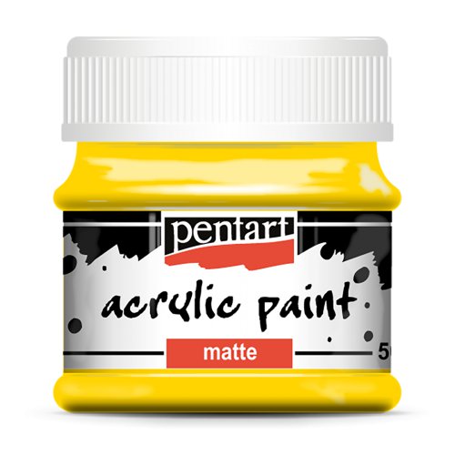 Akrylová barva matná PENTART 50 ml ŽLUTÁ