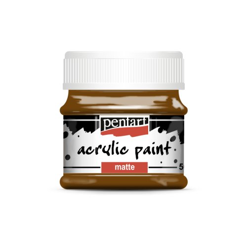 Akrylová barva matná PENTART 50 ml KAŠTANOVÁ
