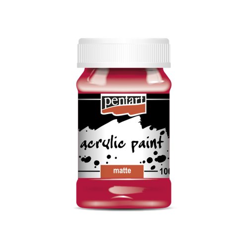 Akrylová barva matná PENTART 100 ml KARMÍNOVÁ