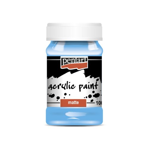 Akrylová barva matná PENTART 100 ml SVĚTLÁ MODRÁ