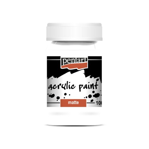 Akrylová barva matná PENTART 100 ml BÍLÁ