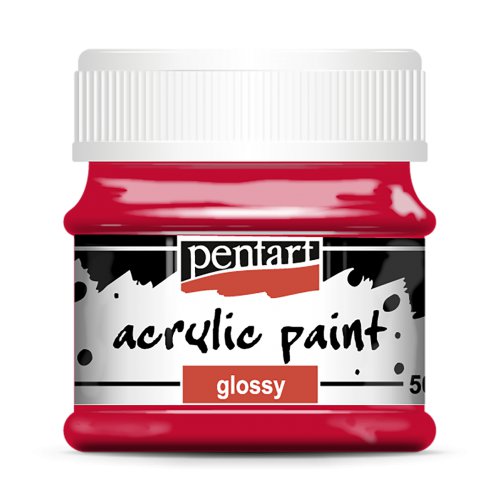 Akrylová barva lesklá PENTART 50 ml ČERVENÁ