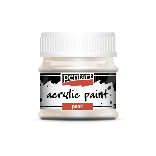 Akrylová barva perleťová PENTART 50 ml BÍLÁ