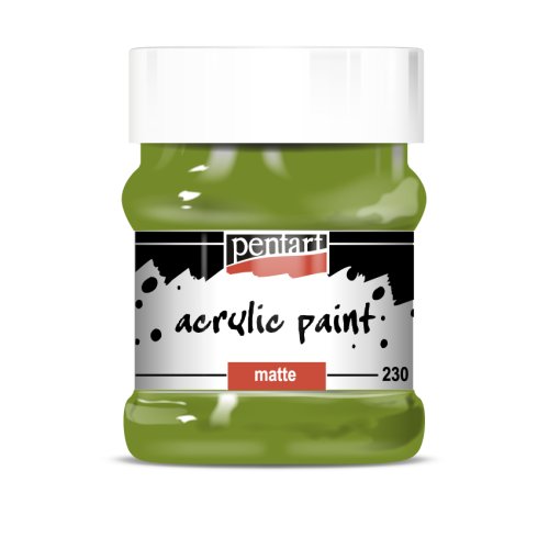 Akrylová barva matná PENTART 230 ml OLIVOVÁ