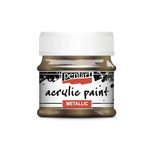 Akrylová barva metalická PENTART 50 ml TŘPYTIVÁ ZLATÁ