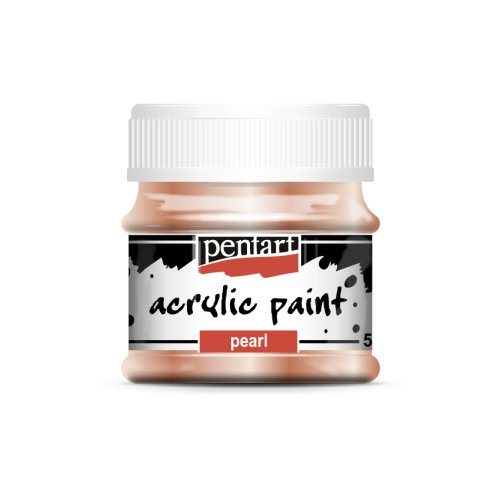 Akrylová barva perleťová PENTART 50 ml MERUŇKOVÁ