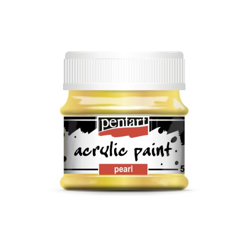 Akrylová barva perleťová PENTART 50 ml ŽLUTÁ