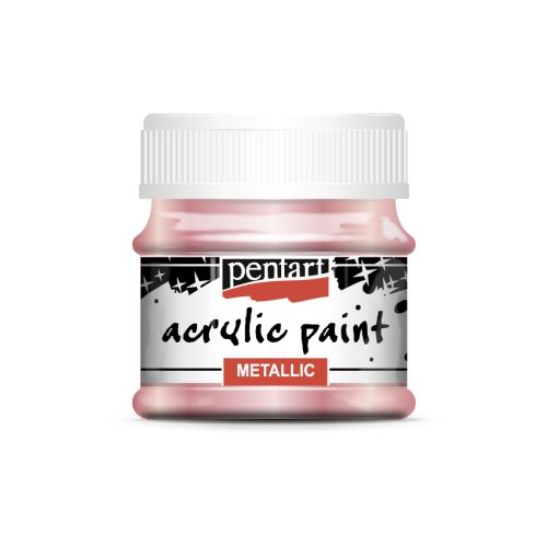 Akrylová barva metalická PENTART 50 ml RŮŽOVÁ