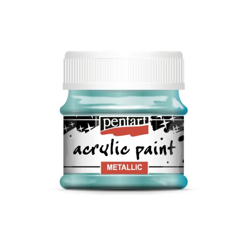 Akrylová barva metalická PENTART 50 ml TYRKYSOVÁ