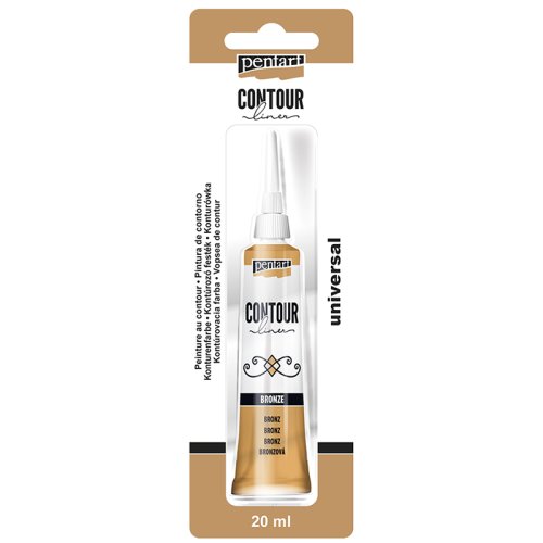 Konturovací liner metalický PENTART 20 ml BRONZOVÁ