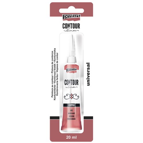Konturovací liner metalický PENTART 20 ml MĚDĚNÁ