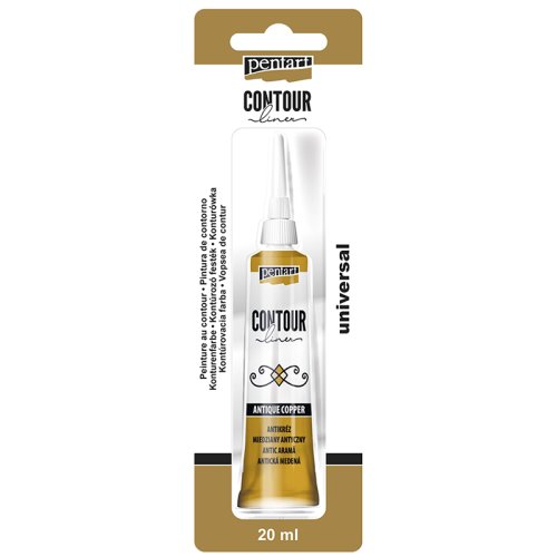 Konturovací liner metalický PENTART 20 ml ANTICKÁ MĚDĚNÁ