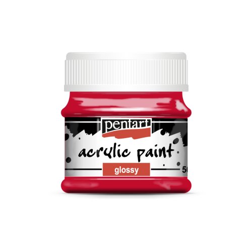 Akrylová barva lesklá PENTART 50 ml LIPSTICK ČERVENÁ