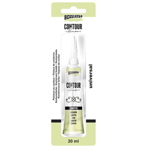 Konturovací liner perleťový PENTART 20 ml LIMETKA