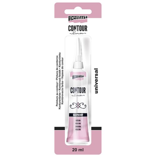 Konturovací liner perleťový PENTART 20 ml MALINOVÁ