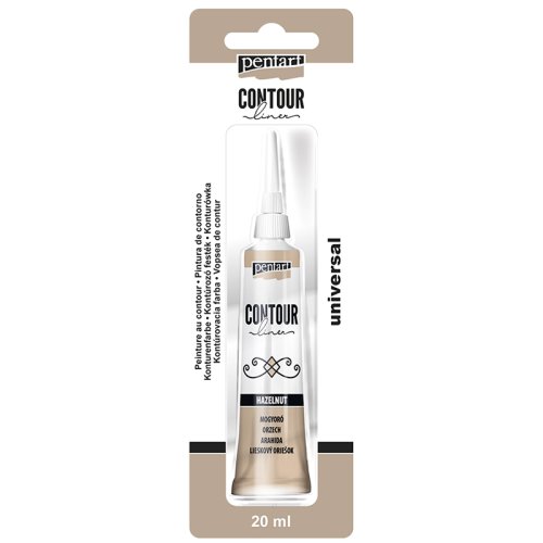 Konturovací liner perleťový PENTART 20 ml OŘÍŠKOVÁ