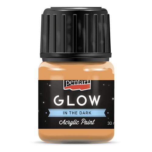 Akrylová barva svítící ve tmě PENTART 30 ml ORANŽOVÁ
