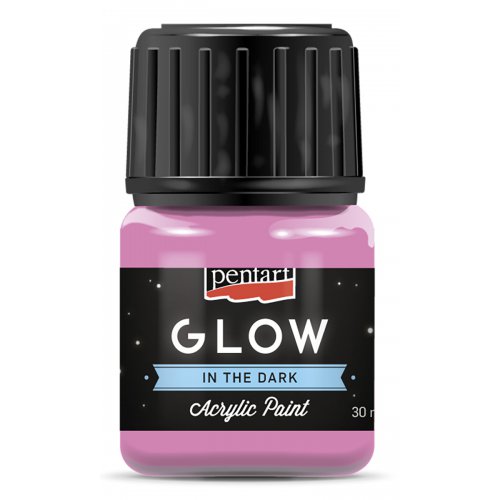 Akrylová barva svítící ve tmě PENTART 30 ml RŮŽOVÁ