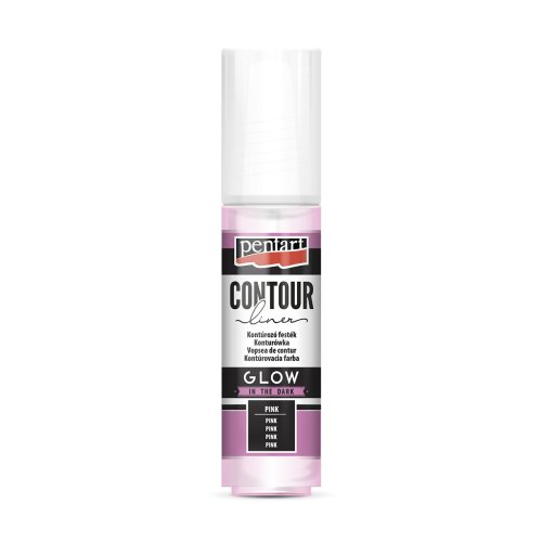 Konturovací liner svítící ve tmě PENTART 20 ml RŮŽOVÁ