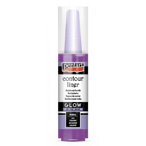 Konturovací liner svítící ve tmě PENTART 20 ml FIALOVÁ