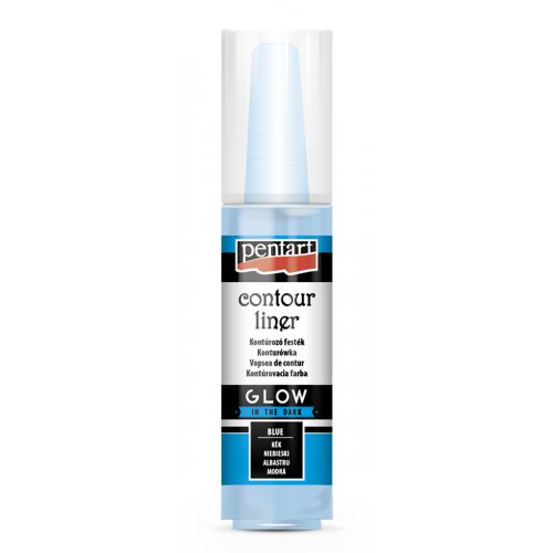 Konturovací liner svítící ve tmě PENTART 20 ml MODRÁ