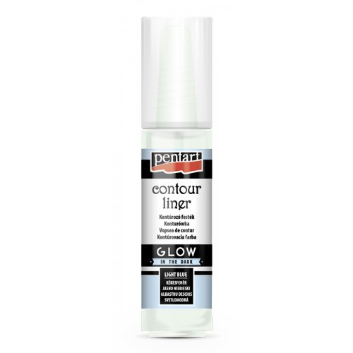 Konturovací liner svítící ve tmě PENTART 20 ml SVĚTLÁ MODRÁ