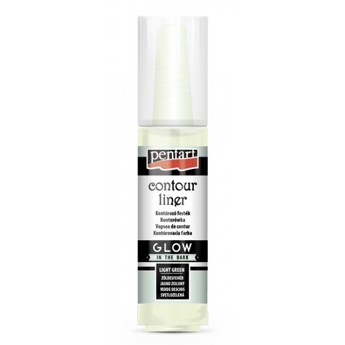 Konturovací liner svítící ve tmě PENTART 20 ml SVĚTLÁ ZELENÁ