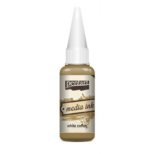Alkoholový inkoust MEDIA INK PENTART 20 ml BÍLÁ KÁVA