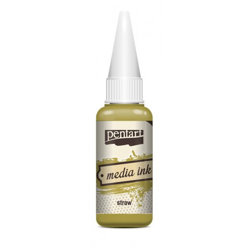 Alkoholový inkoust MEDIA INK PENTART 20 ml SLÁMOVÁ