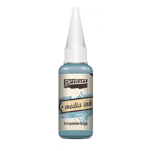 Alkoholový inkoust MEDIA INK PENTART 20 ml TYRKYSOVO MODRÁ