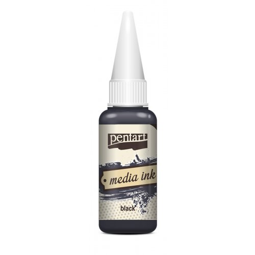 Alkoholový inkoust MEDIA INK PENTART 20 ml ČERNÁ