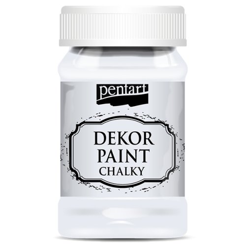 Křídová a dekorační barva PENTART 100 ml TLUMENÁ BÍLÁ