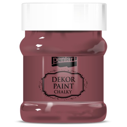 Křídová a dekorační barva PENTART 230 ml BURGUND ČERVENÁ
