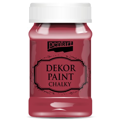 Křídová a dekorační barva PENTART 100 ml KARDINÁL ČERVENÁ