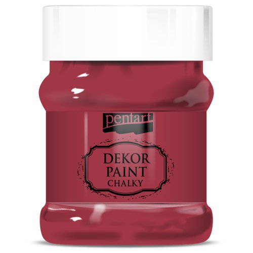 Křídová a dekorační barva PENTART 230 ml KARDINÁL ČERVENÁ