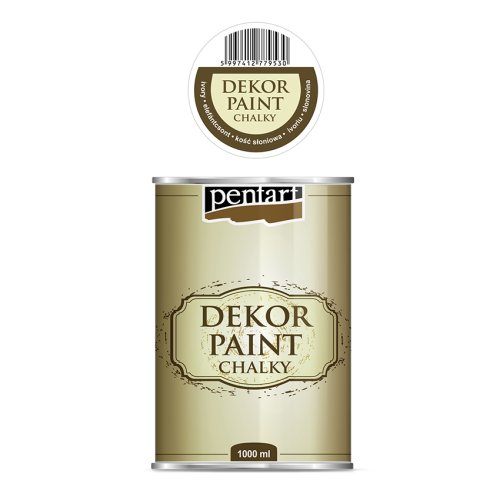 Křídová a dekorační barva PENTART 1000 ml SLONOVINOVÁ